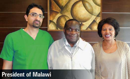 Dr. Subhash Jangid Orthopedic Surgeon with President of Malawi
