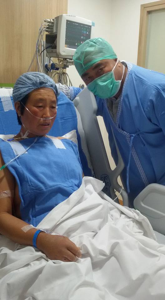 مريض من بوتان في مستشفى جايبي، نويدا