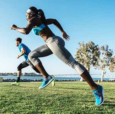 Run sprint intervals on grass or sand
